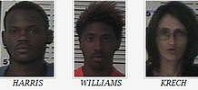 Kenji Harris, Eareon Williams and Becky Krech